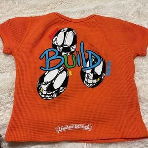 Chrome heart cropped T-shirt